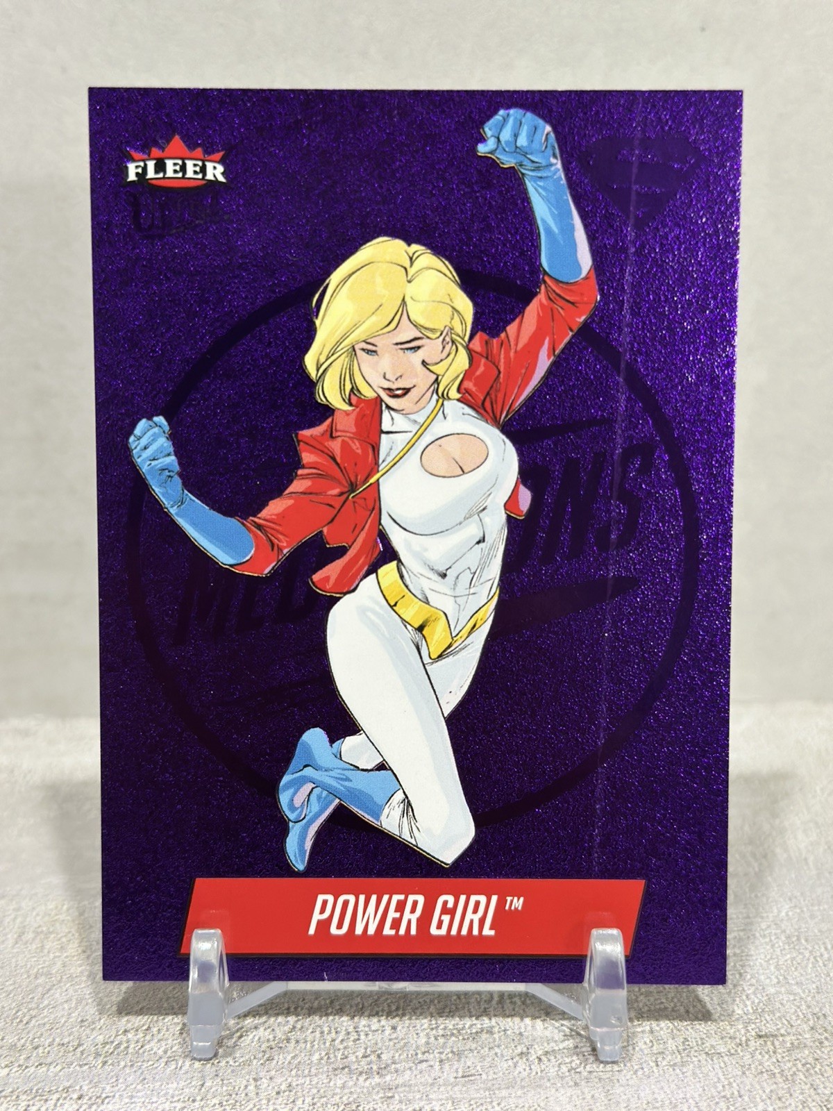 POWER GIRL M-6 2026 Fleer Ultra DC Superman PURPLE MEDALLIONS