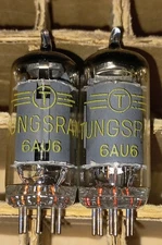 2 x Tungsram 6AU6 EF94 Tubes