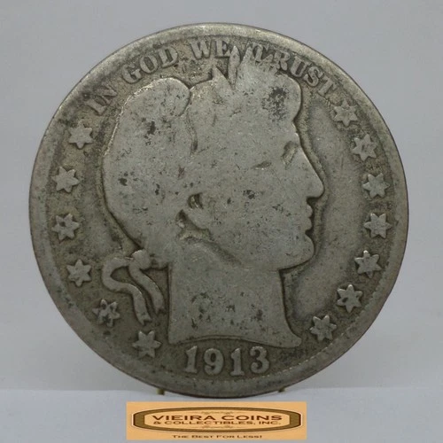 1913-S Barber Silver Half Dollar - #C55544NQ