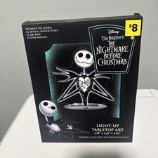 Disney The Nightmare Before Christmas Light Up Tabletop Art Tim Burton Brand New