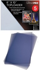 5 Ultra Pro 8"x10" Toploaders For Sleeves Photos Memorabilia New Collectibles