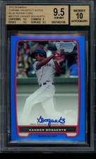 2012 Bowman Chrome, Blue Ref, Xander Bogaerts Rookie Auto BGS 9.5/10  SN 27/150