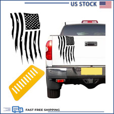 American Flag Sticker Distressed Decal Us Flag Truck Tailgate Vinyl Color Black American Flag Sticker Distressed Decal Us Flag Truck Tailgate Vinyl Color Black