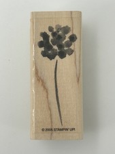 Stampin' Up 2005 Wood Mounted Rubber Stamp Floral Hydrangea Design