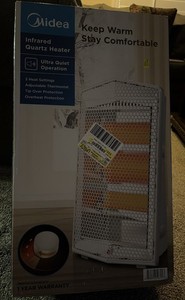Midea 1500W Infrared Quartz Electric Space Heater, MSH20Q3AWWV, New In Box White