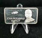 1974 JFK Kennedy "Our Greatest Americans" Hamilton Mint 1oz .999 Silver Bar 6949