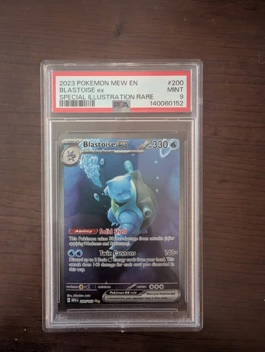 2023 POKEMON MEW EN-151 SPECIAL ILLUSTRATION RARE #200 BLASTOISE EX PSA 9