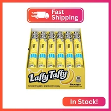 Laffy Taffy Rope Candy, Banana Flavor, 0.81 Ounce Ropes (Pack of 24)