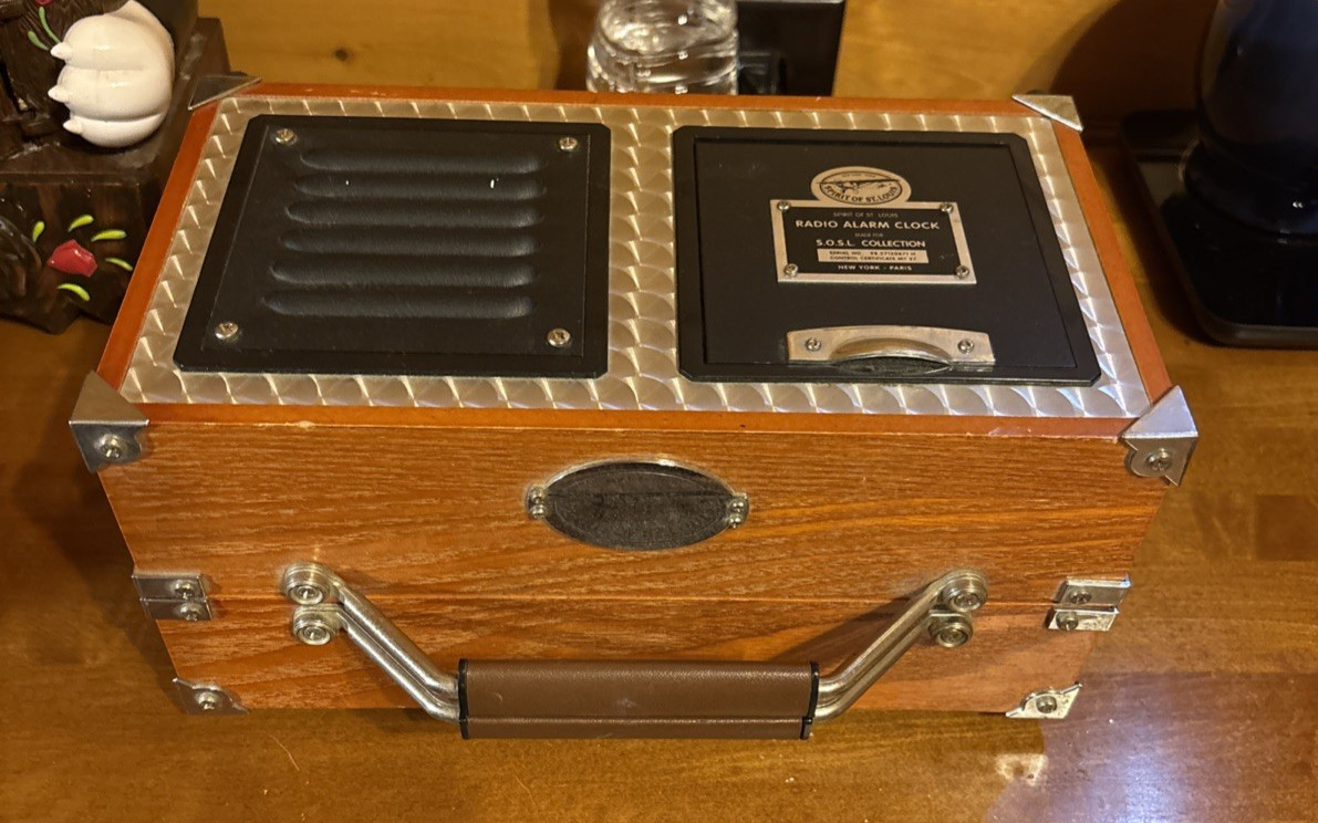 Spirit of St. Louis Radio Alarm Clock Aviator Flight Case S.O.S.L. Collection