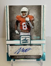 2022 Ultimate Leaf Draft Xavier Worthy Auto 15/50!!! No.BA-XW1