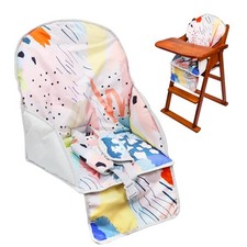 High Chair Pad Cushion Soft Breathable Seat Belt Design Color Garbled Pattern