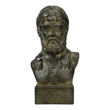 Statua Moldano in gesso duro busto testa di leone Ercole scultura piccola