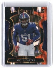Abdul Carter Rookie 2025 Panini Select Black and Orange Prizm Shock