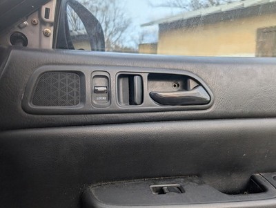 NEW Set 97-01 HONDA PRELUDE INTERIOR DOOR HANDLES Pair Smooth Asa Gloss Black