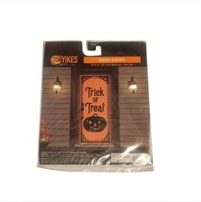 Happy Halloween Scary Spooky Jack O Lantern Pumpkin Orange Door Cover 30 x 72