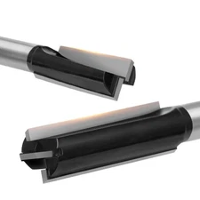 Wood Router Bit 12 7mm Shank with Two Blades for Smooth Bottom Cutting