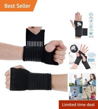 Wrist Brace, 2 Pack Elastic Wrist Support with Strap, Wrist Compression Wrap ...