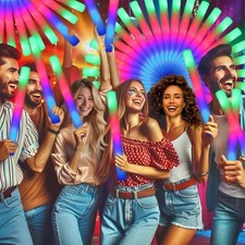 PCS Foam Glow Sticks, Foam Light Up Sticks Party Supplies with 3 Mode 55