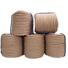 hin Natural Decorative Jute Rope Roll Natural Decor  5mm Diameter, 100m Length