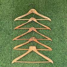 Vintage NYC Advertising Wood Hangers Lot 5 Waldorf Astoria Falco Levy