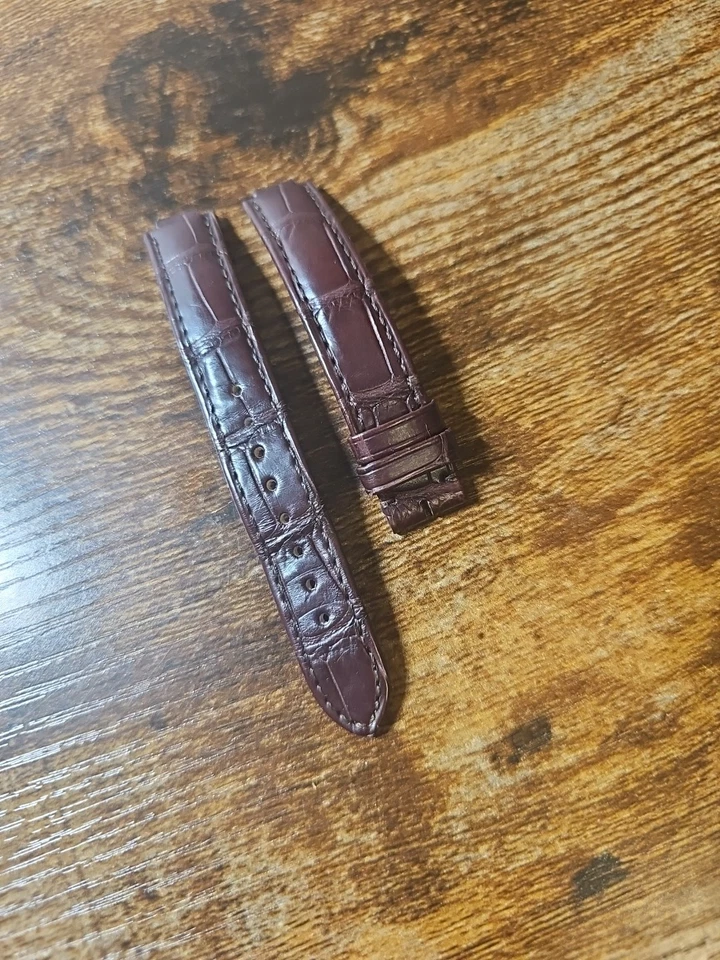 Cartier Watch 14.3/13.8mm OEM Chocolate Brown Alligator Leather Strap KD2GAM52 - Image 3 of 4