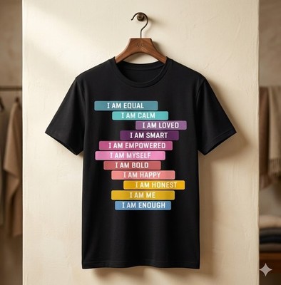 Positive Affirmations Growth Mindset Inspirational T-Shirt - H088