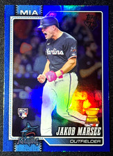 Jakob Marsee 2026 Topps Series 1 Blue Rainbow Foil Rookie RC /150 Miami Marlins