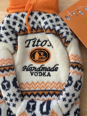 TITO'S Handmade Vodka For Dog People Holiday Knit Sweater Bottle Cover  (2024) | eBay