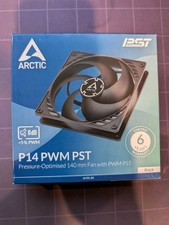 ARCTIC P14 PWM PST 14cm 140mm Pressure Optimised 4-Pin PWM PST Black PC Case Fan