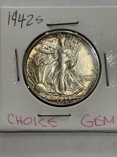 1942 s walking liberty half dollar CHOICE  GEM BU