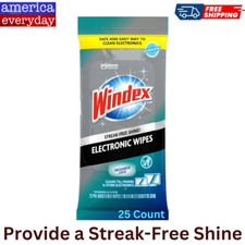 Windex Electronics Wipes, Pre-Moistened Screen Wipes,25 Count NEW