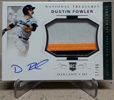 2016 National Treasures DUSTIN FOWLER Auto Rookie Patch /99