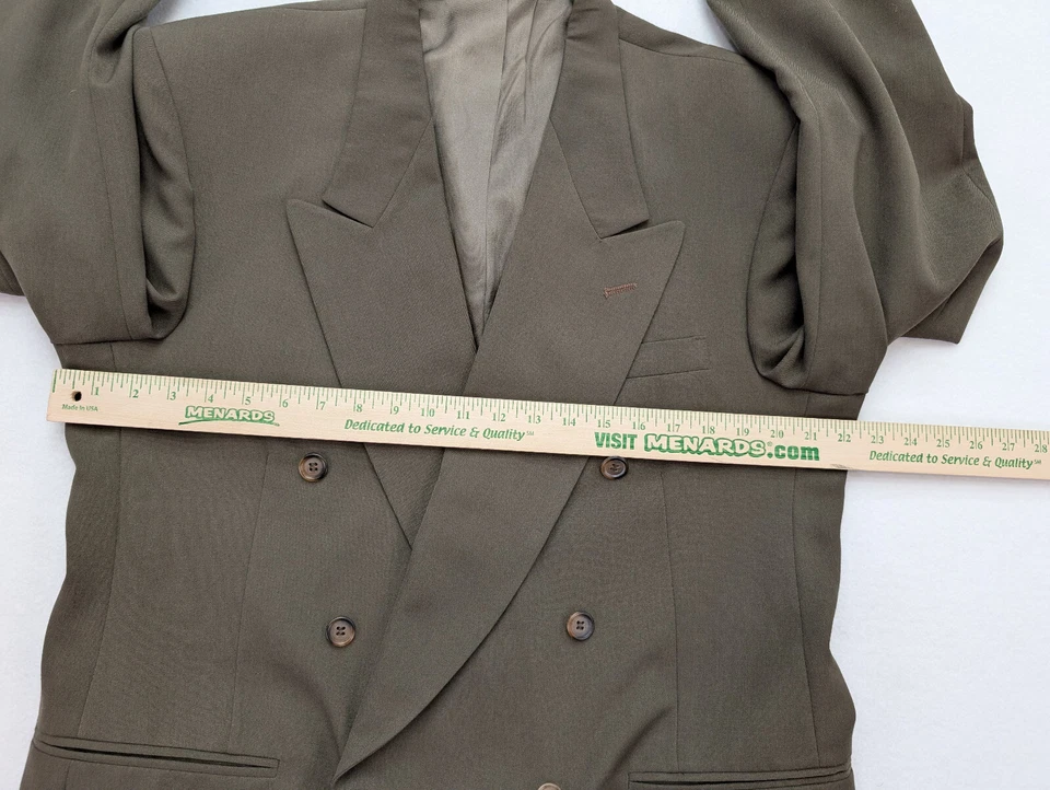 Винтажный мужской костюм City Streets размер 42S двубортные плиссированные брюки размер 30x27,5 - Изображение 4 из 4