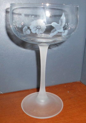 AVON KOLIBRI BLEIKRISTALL GEÄTZT CHAMPAGNER-/COCKTAILGLAS 5 VERFÜGBAR