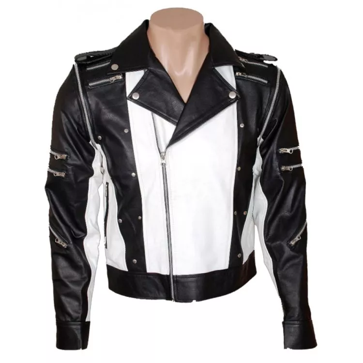 Michael jackson black and white jacket deals