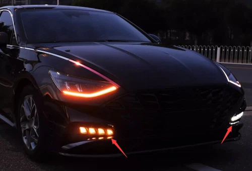 2 PIEZAS DRL LED luz de circulación diurna parachoques lámpara antiniebla para Hyundai Sonata 2020-2023 - Imagen 7 de 12