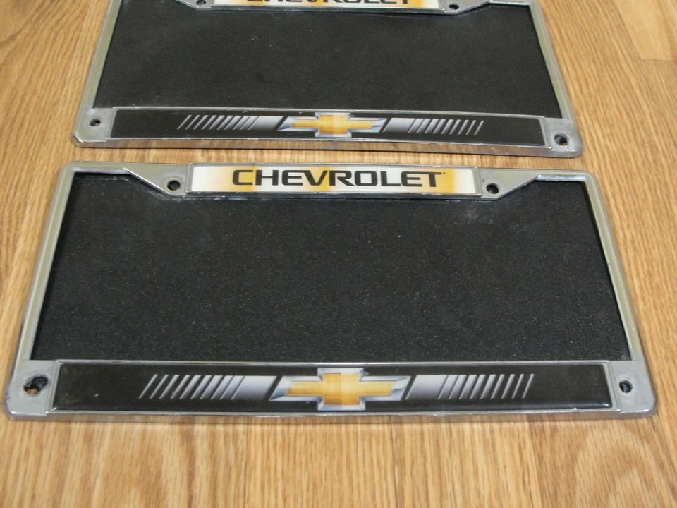 Lot of 2 CHEVY Chevrolet Chrome Metal Car Truck Suv License Plate Frame - Image 2 of 4