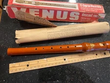 Vintage Venus Wood Recorder C-SOPRANO BLOCKFLOTE w Original Box MADE IN GERMANY