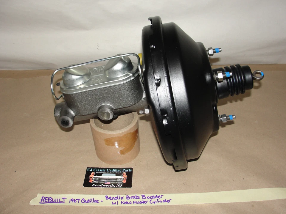 HECHO RECONSTRUIDO. REFUERZO DE FRENO ELÉCTRICO ORIGINAL 67 CADILLAC BENDIX Y CILINDRO MAESTRO Foto 4 de 4