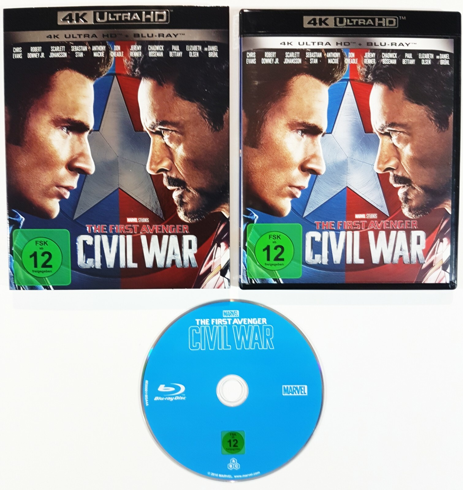 Blu-ray The First Avenger: Civil War Dt. Captain America/Iron Man/Thor/Spiderman