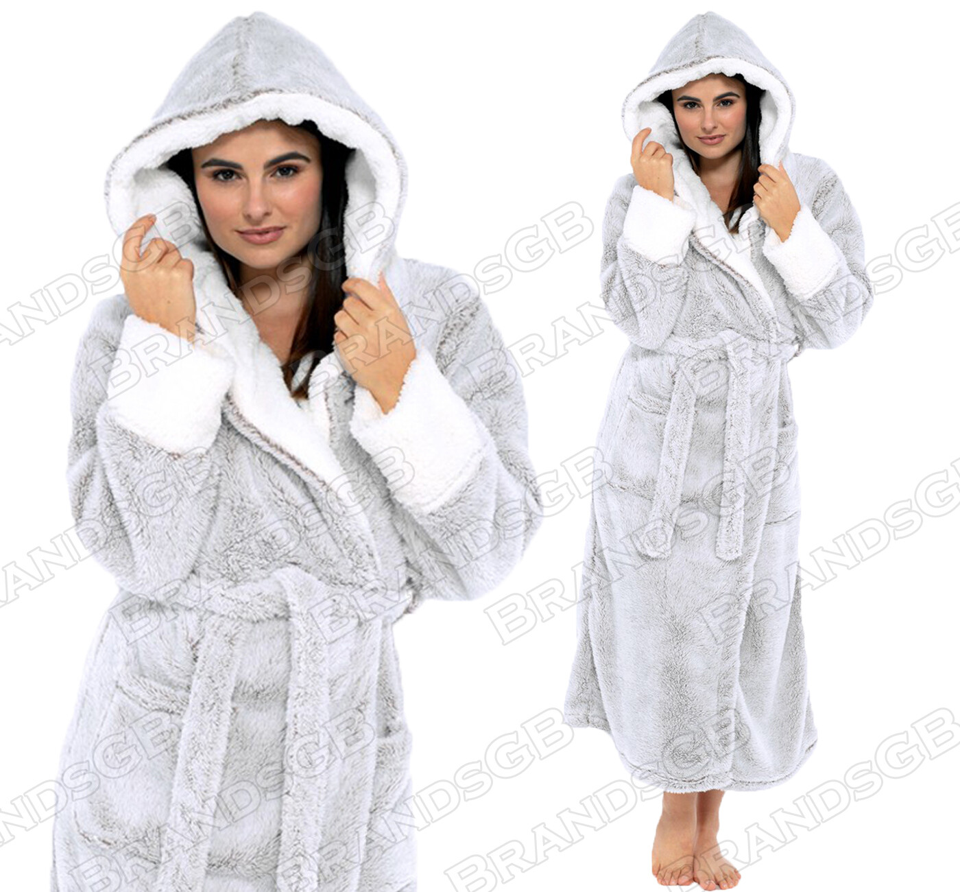 Snuggies Robe LADIES DRESSING GOWN SOFT & COSY SNUGGLE HOODED FLEECE ROBE **NEW** | eBay