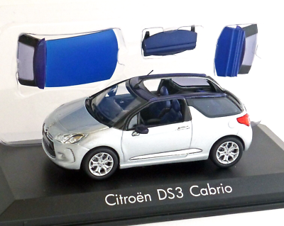 A Citroen DS 3 Cabrio 2013 Norev 1:43 Metallo Argento-Blu, con OVP