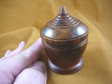  BOX-159 BURL BOX small Thuya Wood African carved carving boxes Morocco Exotic