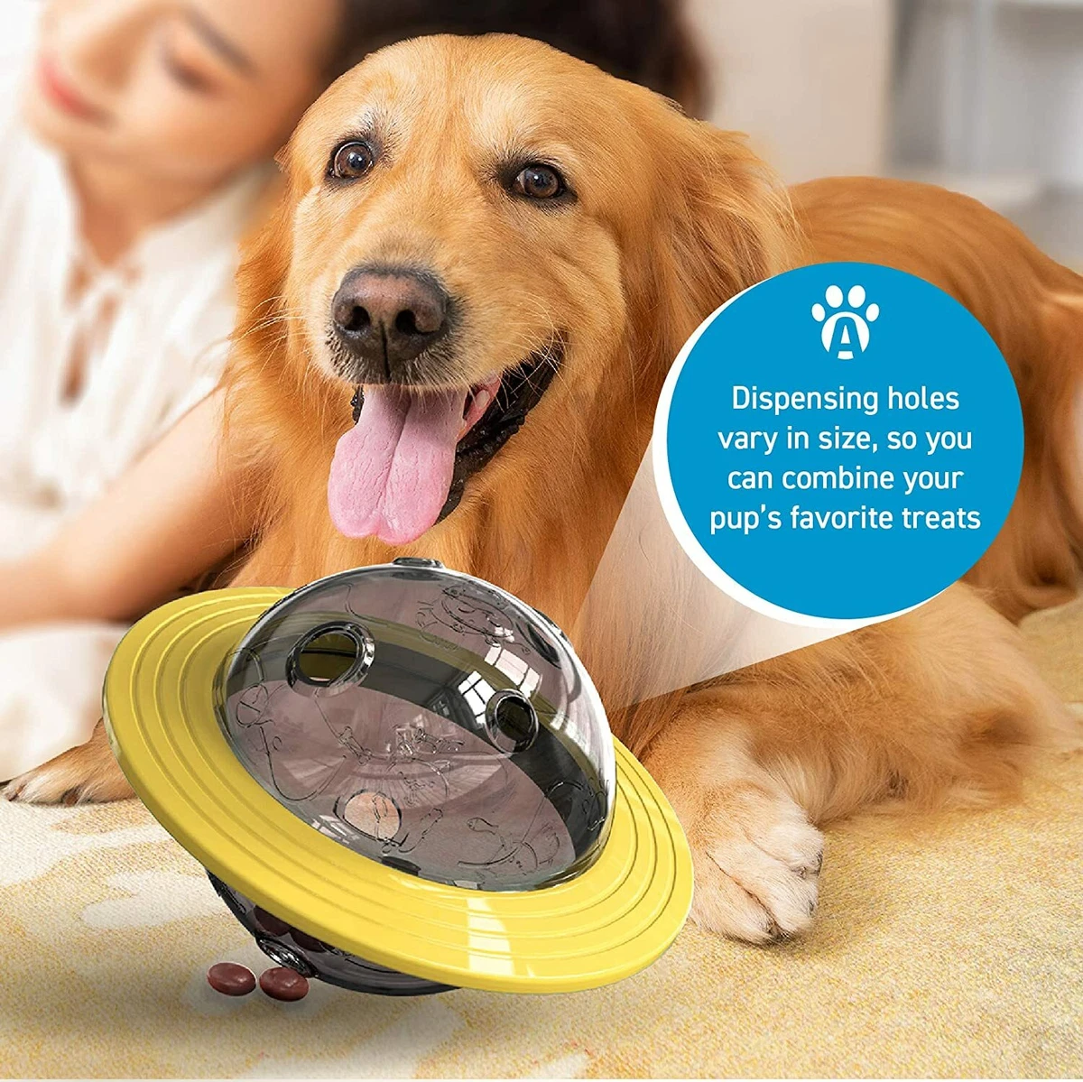 Dog Treat Ball, IQ Treat Dispensing Dog Toys, Interactive Food