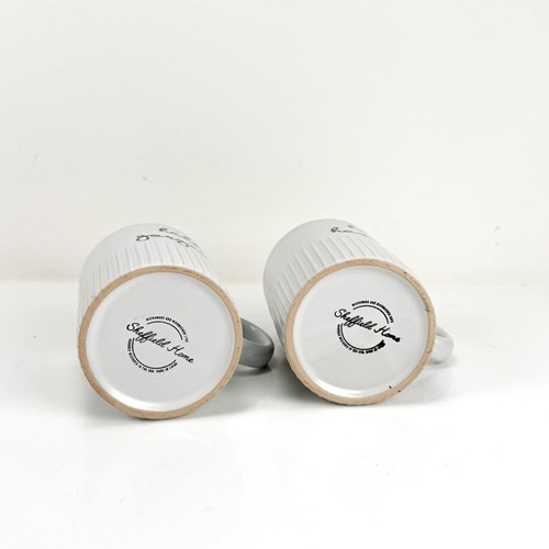 Sheffield Home Set of Two Ceramic Mugs Hello Handsome/Gorgeous Retro Farmhouse - Picture 5 of 9
