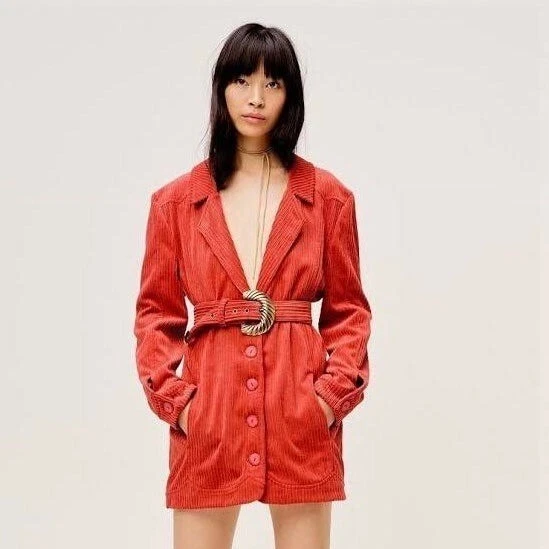 Corduroy belted shop dress
