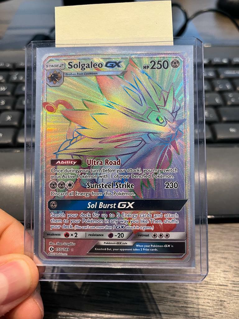 Mavin  Solgaleo GX - 155/149 - Rainbow Secret Rare - Sun Moon - Pokemon  Card