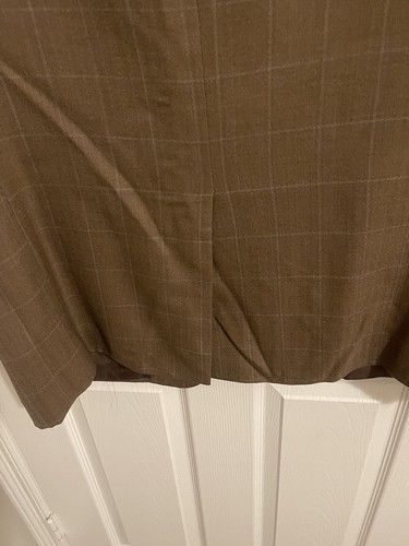 Joseph & Feiss Blue Brown Check Plaid lambs Wool Blazer Jacket 46R - Picture 13 of 13
