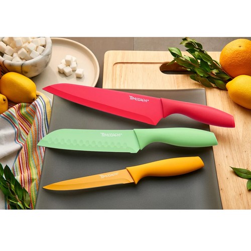 Tomodachi Jewels 13-Piece Knife Set with 6 Matching Blade Guards and Kitchen She - Picture 4 of 5