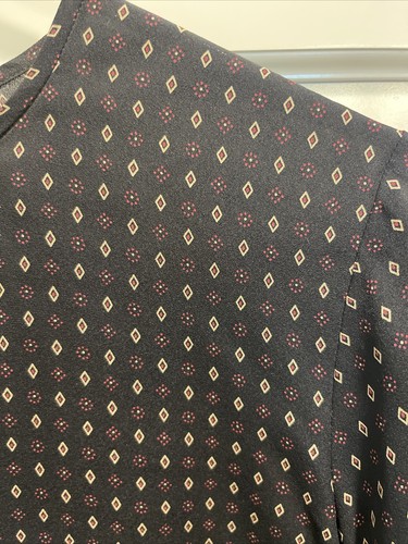 TALBOTS 100% Silk Long Sleeve Blouse Multicolor Fits Medium M - Picture 2 of 7